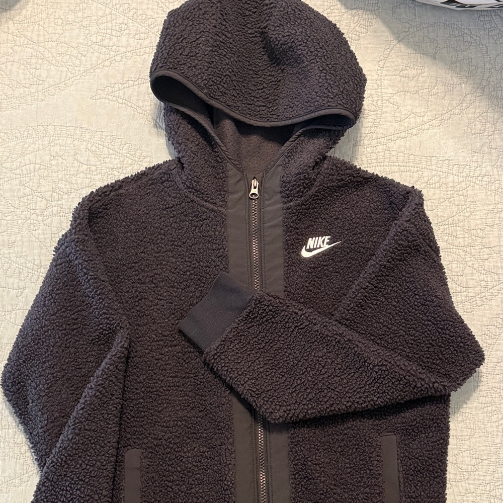 Nike Kids Black Sherpa Jacket
